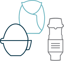 Graphic of 3 different types of inhalers inhaler types